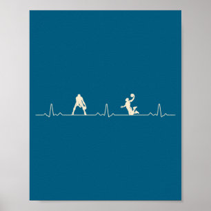 Cooler Basketballspieler Herzschlag Poster