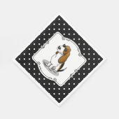 Cooler Basset Hound Hund und Sonnenbrille (Trikolo Serviette (Ecke)