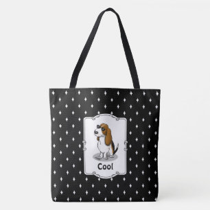 Cooler Basset Hound Hund und Sonnenbrille (Trikolo Tasche