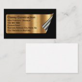 Cooler Bau Metallic Look Visitenkarte (Vorne/Hinten)