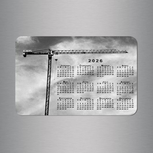 Cooler Baukransektor Foto 2026 Kalender Magnet