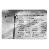 Cooler Baukransektor Foto 2026 Kalender Magnet (Horizontal)