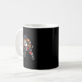 Cooler Beagle-Hund Eishockeyspieler Team Kaffeetasse (Vorderseite Links)