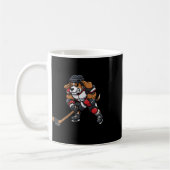 Cooler Beagle-Hund Eishockeyspieler Team Kaffeetasse (Links)