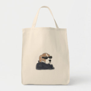 Cooler Beagle-Hund mit Sonnenbrille und Jacke Illu Tragetasche