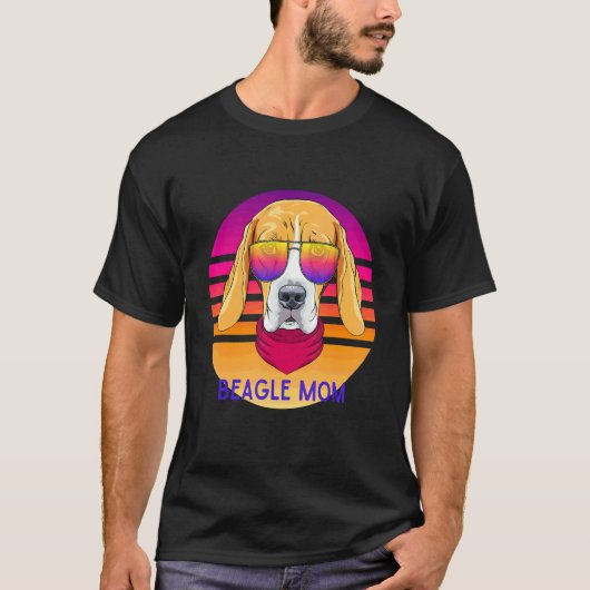 Cooler Beagle Mama Hund Muttertag T-Shirt (Vorderseite)