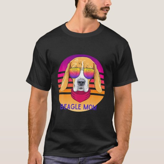 Cooler Beagle Mama Hund Muttertag T-Shirt (Vorderseite)