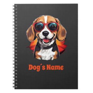 Cooler Beagle mit Sonnenbrille Notizblock