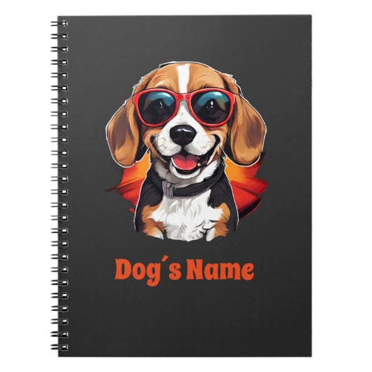 Cooler Beagle mit Sonnenbrille Notizblock (Vorderseite)