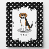 Cooler Beagle mit Sonnenbrille (Tri-Farbe 3) Funny Fotoplatte (Vorderseite)
