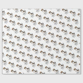 Cooler Beagle mit Sonnenbrille (Tri-Farbe 3) Funny Geschenkpapier (Flach)