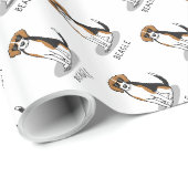 Cooler Beagle mit Sonnenbrille (Tri-Farbe 3) Funny Geschenkpapier (Rolleneckpunkt)