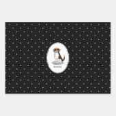 Cooler Beagle mit Sonnenbrille (Tri-Farbe 3) Funny Geschenkpapier Set (Vorderseite 2)
