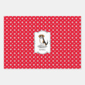 Cooler Beagle mit Sonnenbrille (Tri-Farbe 3) Funny Geschenkpapier Set (Vorderseite)