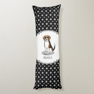 Cooler Beagle mit Sonnenbrille (Tri-Farbe 3) Funny Seitenschläferkissen