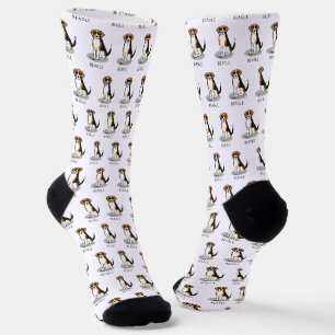 Cooler Beagle mit Sonnenbrille (Tri-Farbe 3) Funny Socken