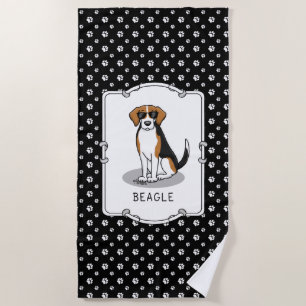 Cooler Beagle mit Sonnenbrille (Tri-Farbe 3) Funny Strandtuch