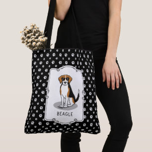 Cooler Beagle mit Sonnenbrille (Tri-Farbe 3) Funny Tasche