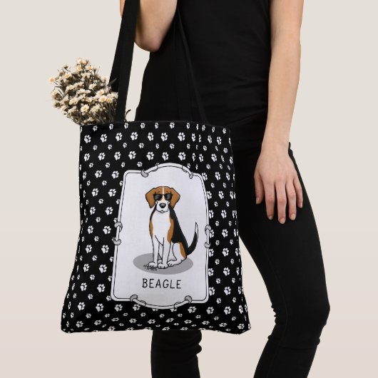 Cooler Beagle mit Sonnenbrille (Tri-Farbe 3) Funny Tasche (Von Nahem)