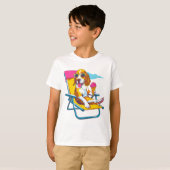 Cooler Beagle Summer Vibes | Spaß Kinder T-Shirt (Vorne ganz)