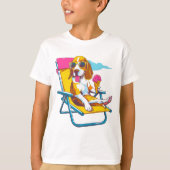 Cooler Beagle Summer Vibes | Spaß Kinder T-Shirt (Vorderseite)