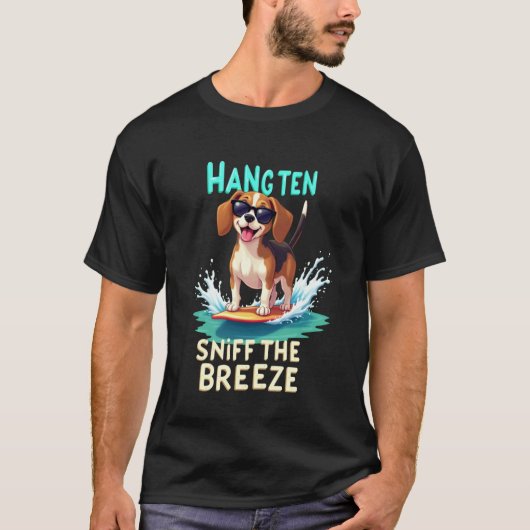 Cooler Beagle-Surferhund  1 T-Shirt (Vorderseite)