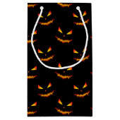 Cooler beängstigender Jack O'Lantern-Gesichtsaussc Kleine Geschenktüte (Rückseite)