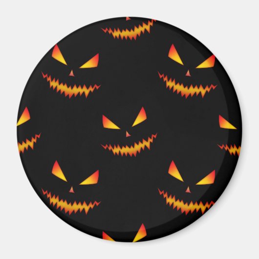 Cooler beängstigender Jack O'Lantern-Gesichtsaussc Magnet (Vorne)