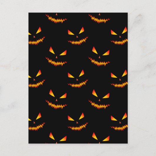 Cooler beängstigender Jack O'Lantern-Gesichtsaussc Postkarte (Vorderseite)