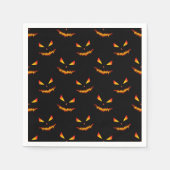 Cooler beängstigender Jack O'Lantern-Gesichtsaussc Serviette (Vorderseite)