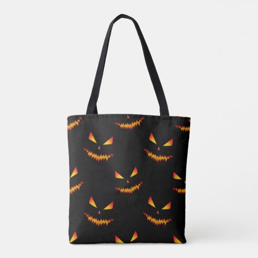 Cooler beängstigender Jack O'Lantern-Gesichtsaussc Tasche (Rückseite)