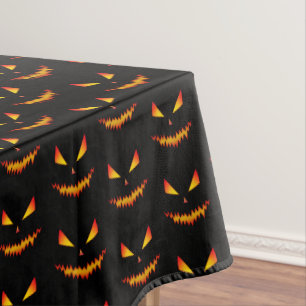 Cooler beängstigender Jack O'Lantern-Gesichtsaussc Tischdecke