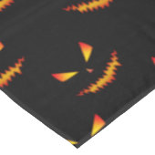 Cooler beängstigender Jack O'Lantern-Gesichtsaussc Tischdecke (Schrägansicht)