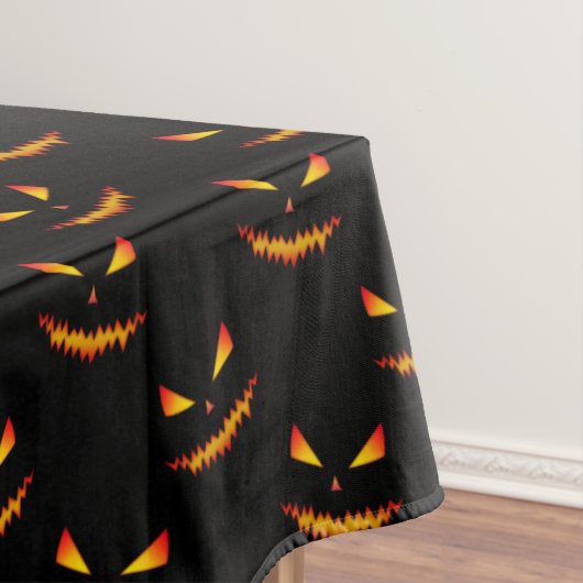 Cooler beängstigender Jack O'Lantern-Gesichtsaussc Tischdecke (Beispiel)