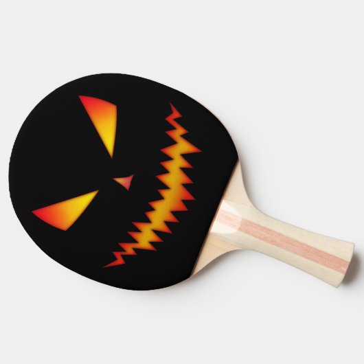 Cooler beängstigender Jack O'Lantern-GesichtsHallo Tischtennis Schläger (Seitenansicht)