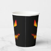 Cooler beängstigender Jack O'Lantern-Gesichtsröte Pappbecher (Rechts)