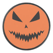Cooler beängstigender Jack O'Lantern Halloween Eishockey Puck (Vorderseite)