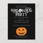 Cooler beängstigender Jack O'Lantern Halloween Postkarte (Vorderseite)