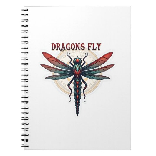 Cooler bearbeiteter Steampunk Libelle - Drachen fl Notizblock (Vorderseite)