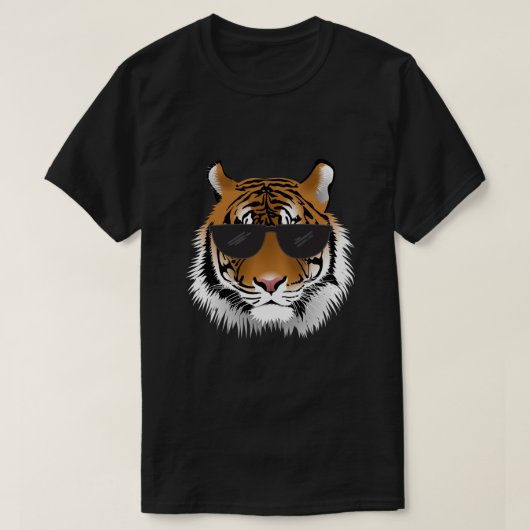 Cooler Bengalischer Tiger mit Sonnenbrille Bengali T-Shirt (Design vorne)