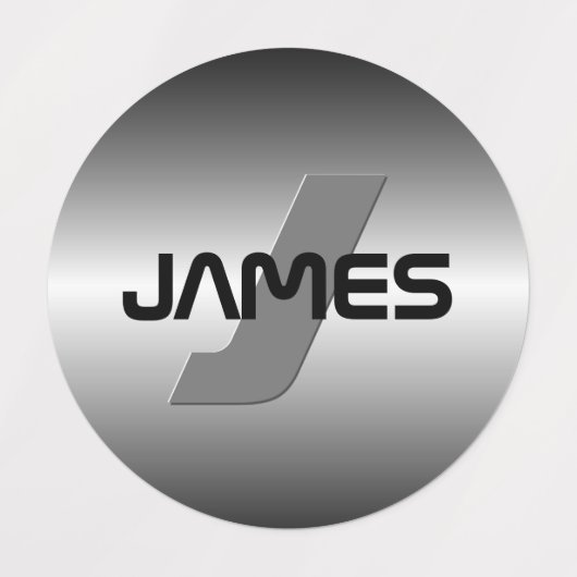 Cooler benutzerdefinierbarer Name und Monogramm Etiketten (Design 1)