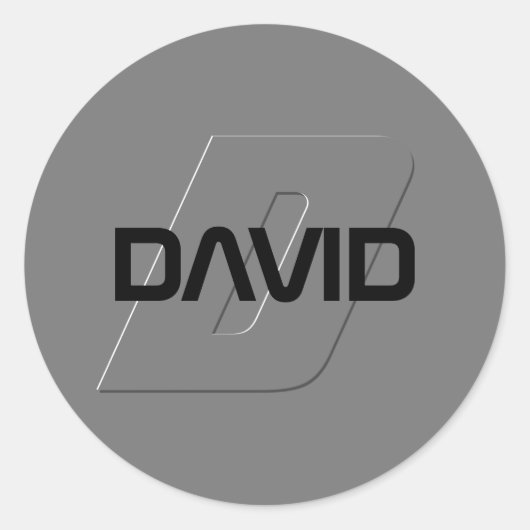 Cooler benutzerdefinierbarer Name und Monogramm Runder Aufkleber (Vorderseite)