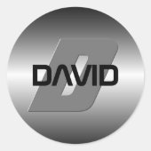 Cooler benutzerdefinierbarer Name und Monogramm Runder Aufkleber (Vorderseite)