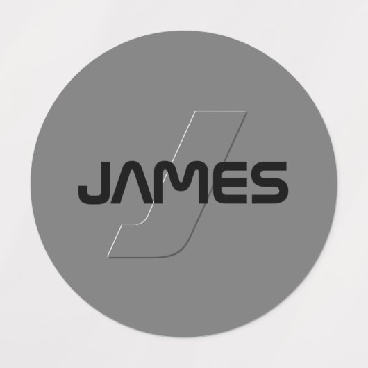 Cooler benutzerdefinierbarer Name und Monogramm-Ve Etiketten (Design 2)