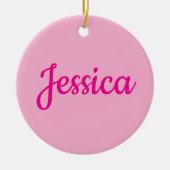 Cooler benutzerdefinierbarer Text Keramik Ornament (Vorne)