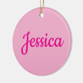 Cooler benutzerdefinierbarer Text Keramik Ornament (Links)