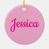 Cooler benutzerdefinierbarer Text Keramik Ornament (Hinten)