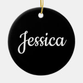 Cooler benutzerdefinierbarer Text Keramik Ornament (Vorne)