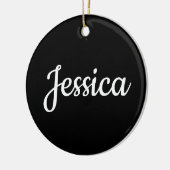 Cooler benutzerdefinierbarer Text Keramik Ornament (Links)