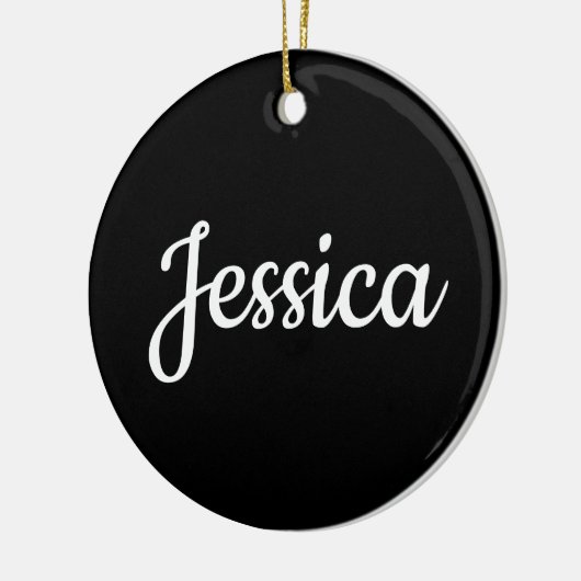 Cooler benutzerdefinierbarer Text Keramik Ornament (Links)